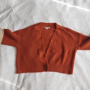 Derek Heart Rust Cardigan Sweater